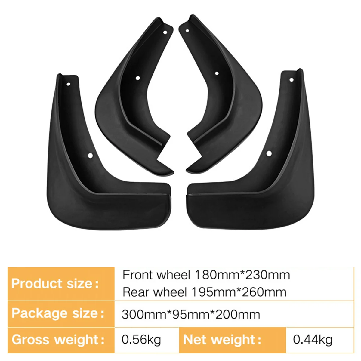 

A92Q-4PCS Car Mudguard Mud Flaps Splash Mud Guard Fender for Ford Fusion Mondeo MK4 2007-2012 Car