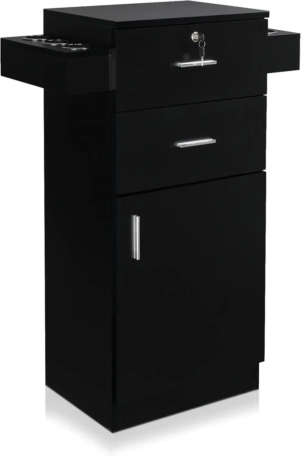 

Salon Stations for Hair Stylist, Beauty Salon Storage Cabinet, Hair Styling Equipement Set with a Large Storage Cabinet