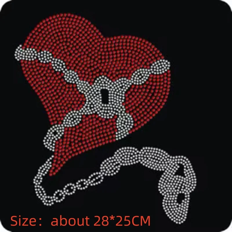 

Heart to heart hot fix rhinestone transfer motifs iron on crystal transfers design patches iron on patches