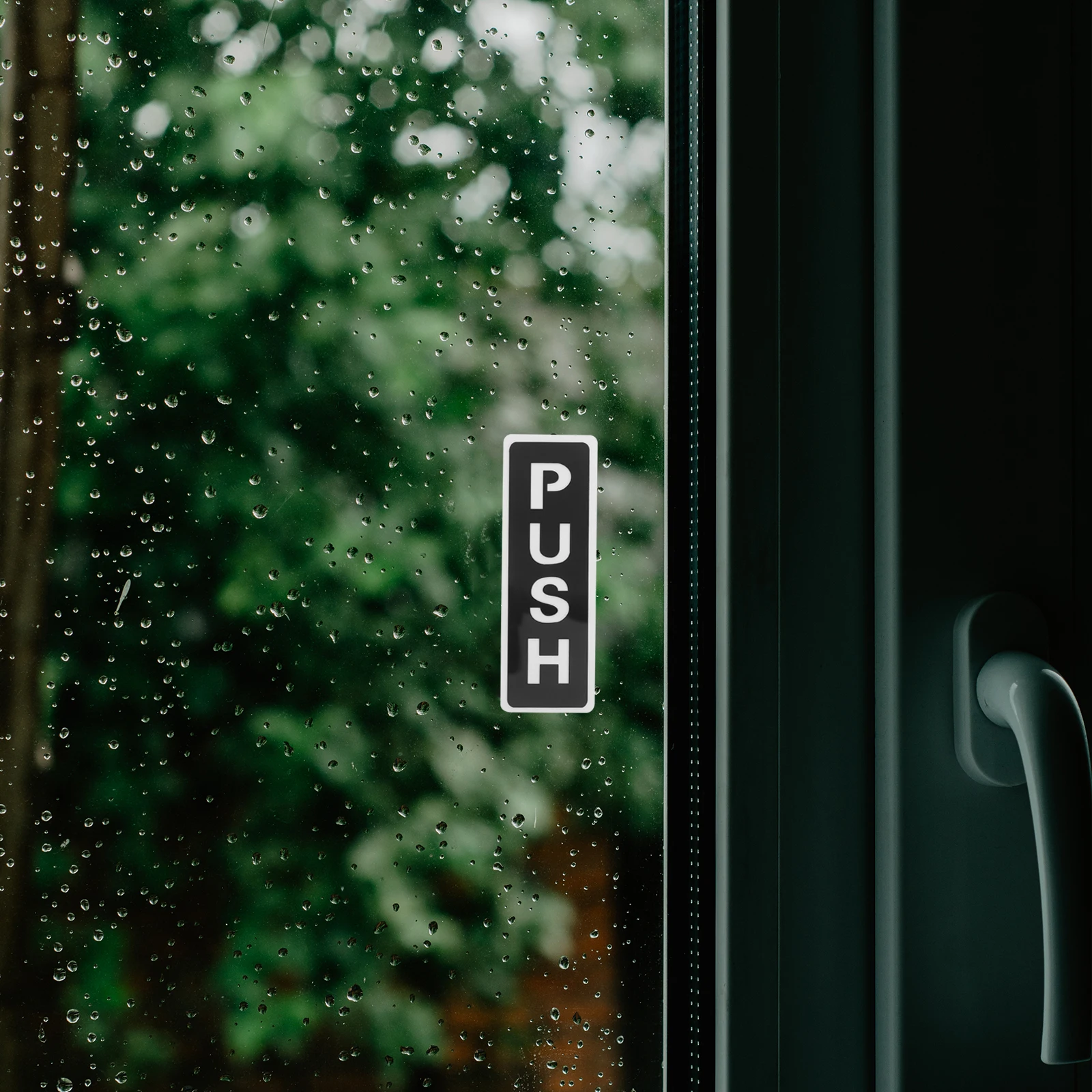 

1 set 1 Set Acrylic Push Pull Door Sign Glass Door Label Mirror Finish 3D Design Store Office Entrance Identification Plate Warm