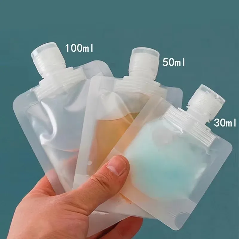 1/3/5pcs 30/100ml Lotion Dispenser Bag Travel Reusable Shampoo Liquid Leak Proof Refillable Cosmetic Packaging Storage Container