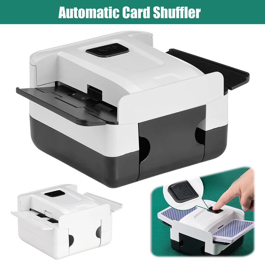 

Automatic Playing Card Shuffling Machine Rechargeable Electric 1-2 Decks Poker Card Shuffler Device for Home Party Card Games