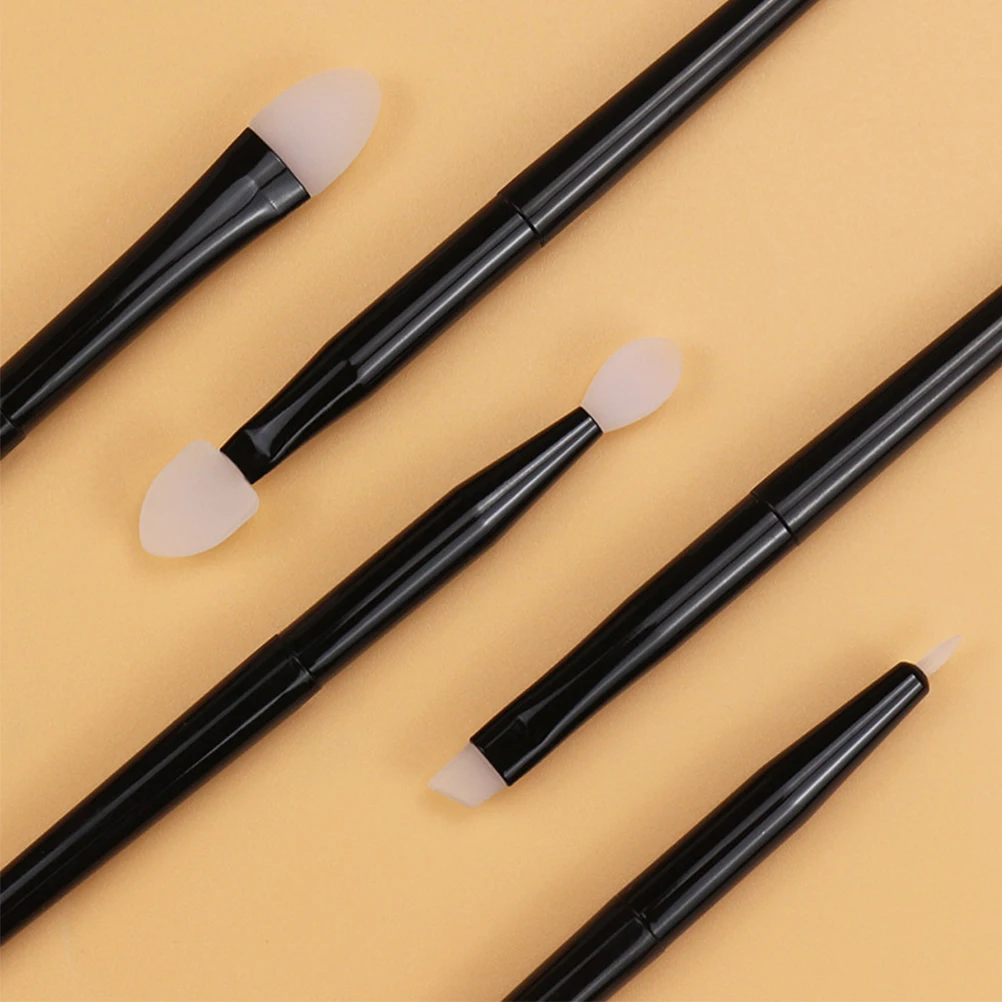 

Silicone Makeup Brush Set Eyebrow Lipstick Applicator Travel Size Shadow Hard to reach Scrubber Gel Reusable Easy Clean
