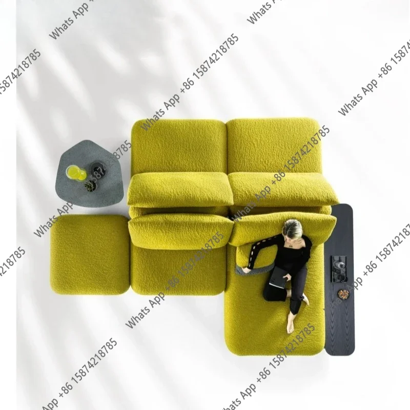 N67 Niche single-seat module flexible combination double-sided backrest design middle island sofa