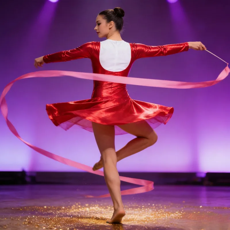 زي رقص لاتيني محبط للفتيات ملابس تدريب صيفية من القماش المطاطي بتفاصيل حجر الراين #1