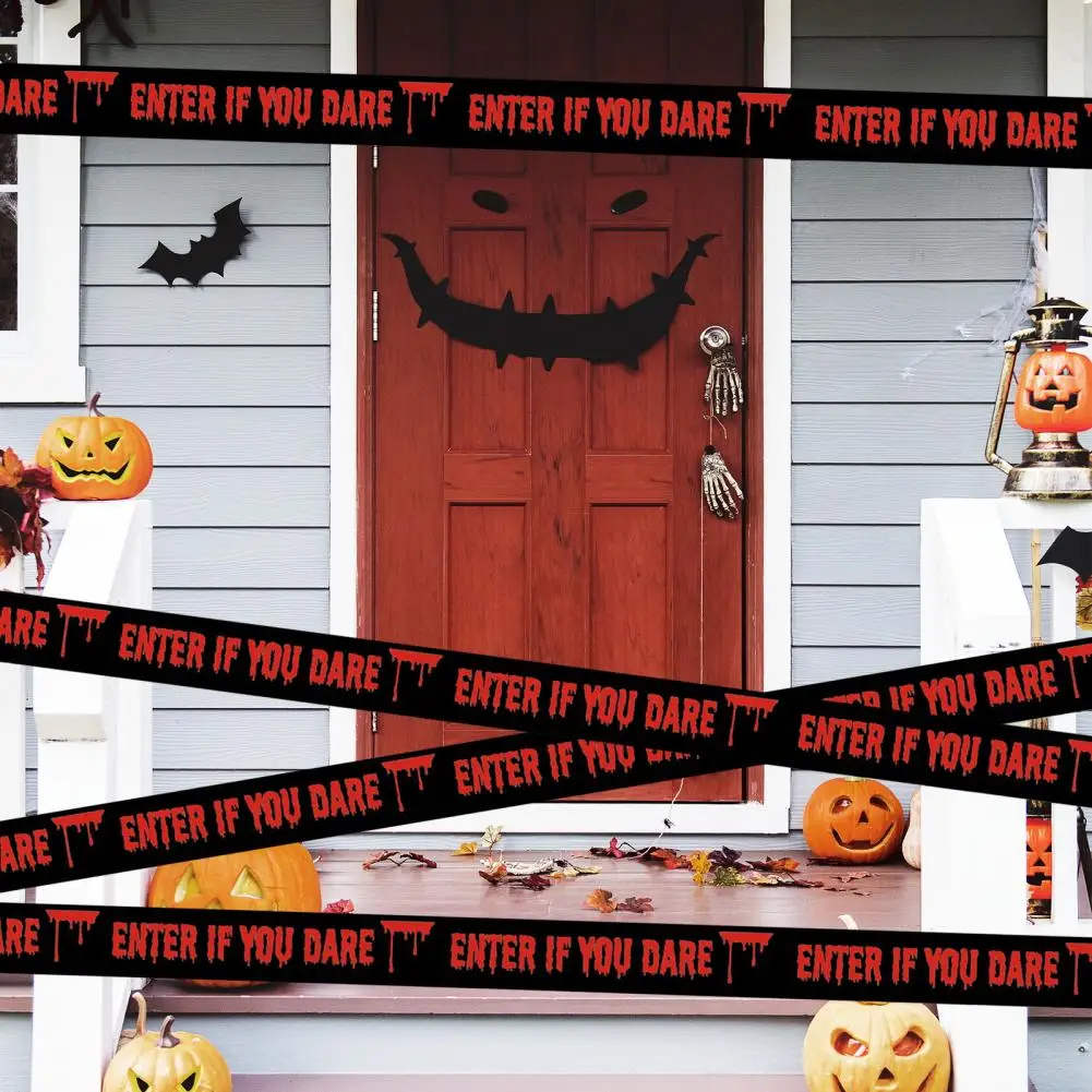 Halloween Decoration Tape Spooky Warning Tape Spooky Halloween Caution Tape Bundle for Haunted Houses Parties for Outdoor