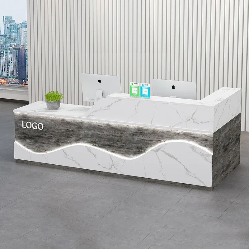 

Checkout Counter Reception Desks Display Podium Modern Stand Reception Desks Beauty Salon Mostrador Negocio Commercial Furniture