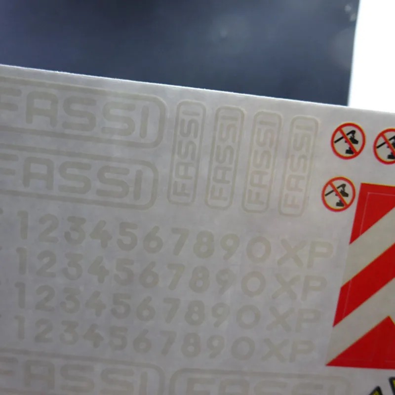 FASSI Logo Sticker Decorate for 1/14 Tamiya RC Truck Trailer Tipper Crane LESU Car Diy Parts