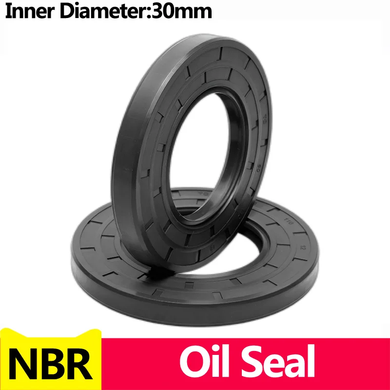 NBR Framework Oil Seal TC Nitrile Rubber Cover Double Lip with Spring for Bearing Shaft,ID*OD*THK  30mm