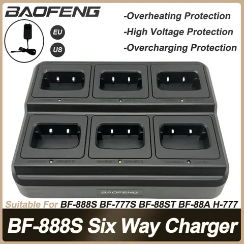 BF-888S BAOFENG 워키토키 및 배터리 멀티 유닛 충전기 베이스, 6 방향 충전기, BF-888S BF-777S BF-88ST BF-88A H-777 적합