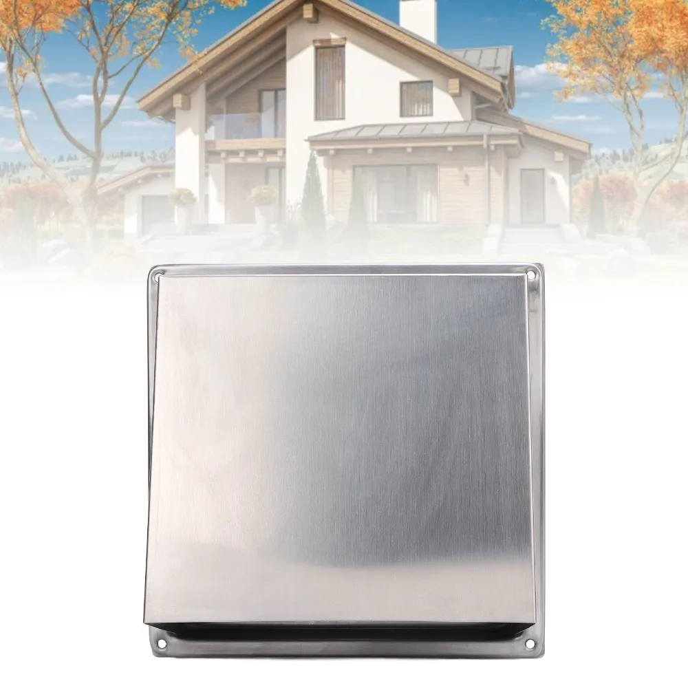 Durable Stainless Steel Dryer Vent Cover Mesh Screen Square Exterior Wall Vent Cover Exhaust Vent Hood Outdoor