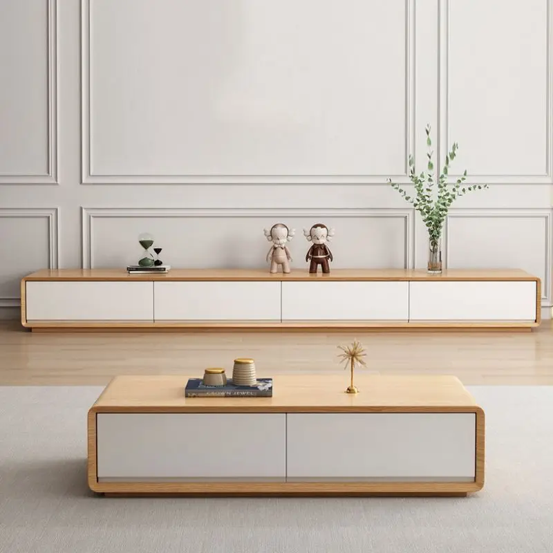 Platform, TV cabinet, simple, modern, minimalist, Japanese, log color, small apartment