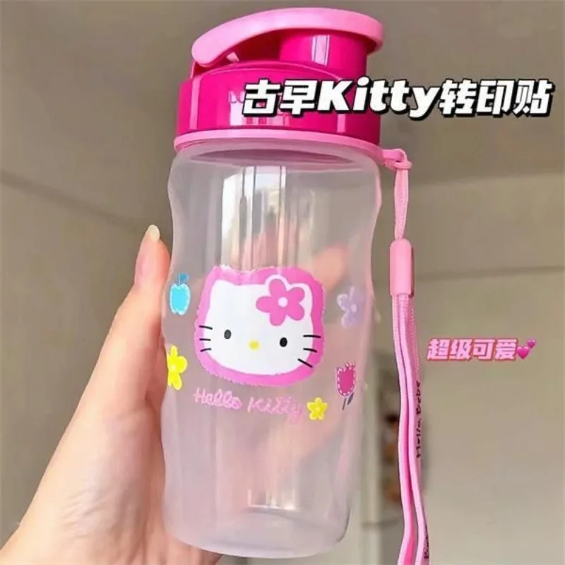 سانريو أنيمي الكرتون Kawaii مرحبا كيتي Ins كوب ماء ملصق الكمبيوتر باب زجاجي خزانة الثلاجة ملصقات الزخرفية