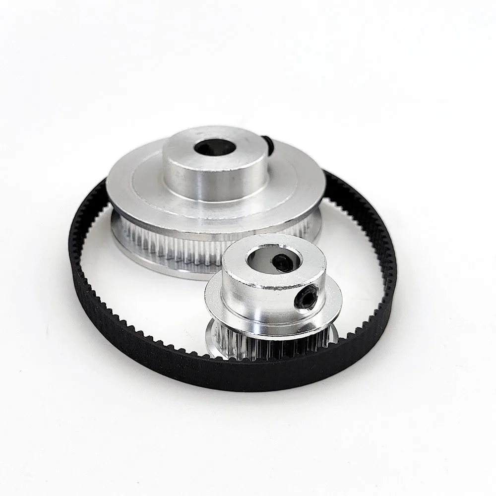 2GT 2M 30T 60Teeth Timing Belt Pull ey Set Bore 5-14mm Belt Width 6MM 2:1 Wheel Synchronous Pulley Belt Kit GT2 30Teeth 60T