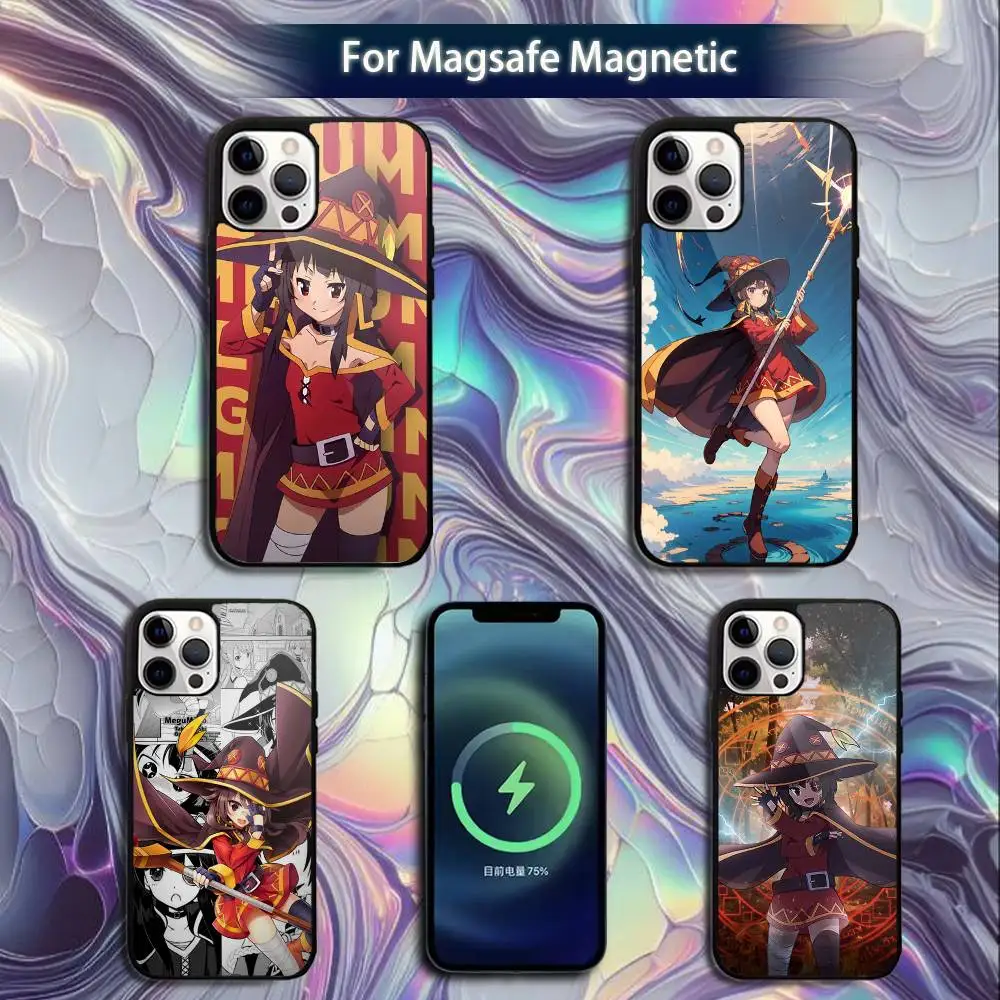 

Cartoon M-Megumin KonoSuba Phone Case For iPhone 16e,16,15,14,13,12,11,Plus,Pro,Max,Mini Magsafe Magnetic Wireless Charging