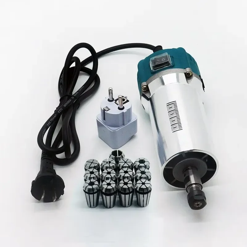 CNC Wood Router Air Cooled 1500W Spindle Motor Diameter 64mm ER11 Collet Chuck for Aluminum Carving Milling Engraver Machine