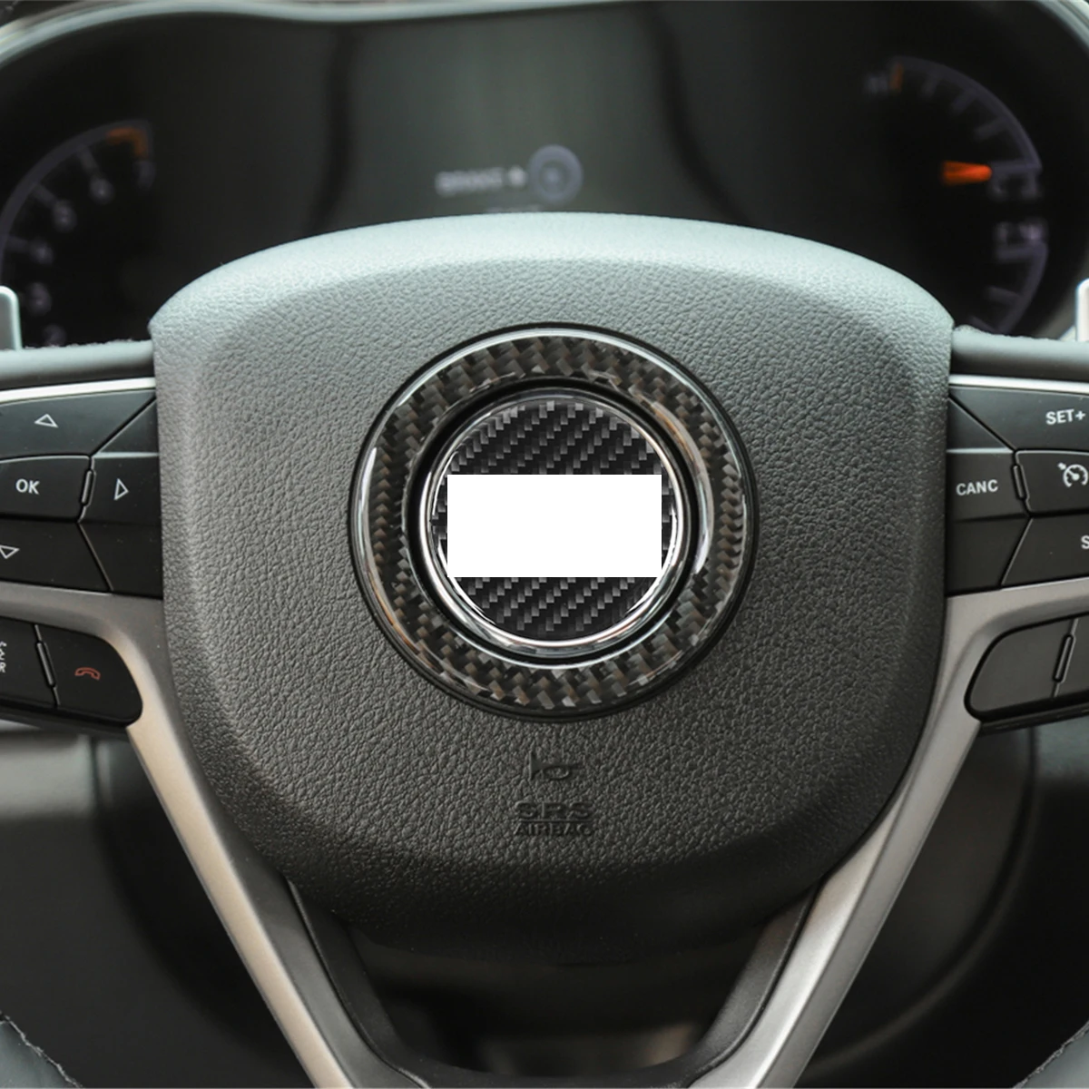 Car Steering Wheel Center Decoration Cover Trim Protector for Jeep Grand Cherokee 2011+ 2014-2023 2024 2025 Interior Accessories
