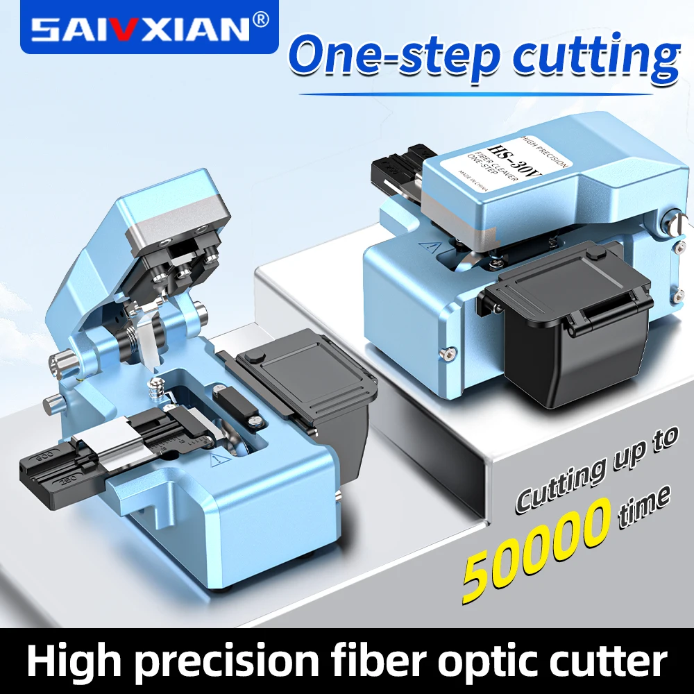 SAIVXIAN HS-30V one-step fully automatic high precision Fiber Optic Cleaver Cutting Knife Cold cut hot melt