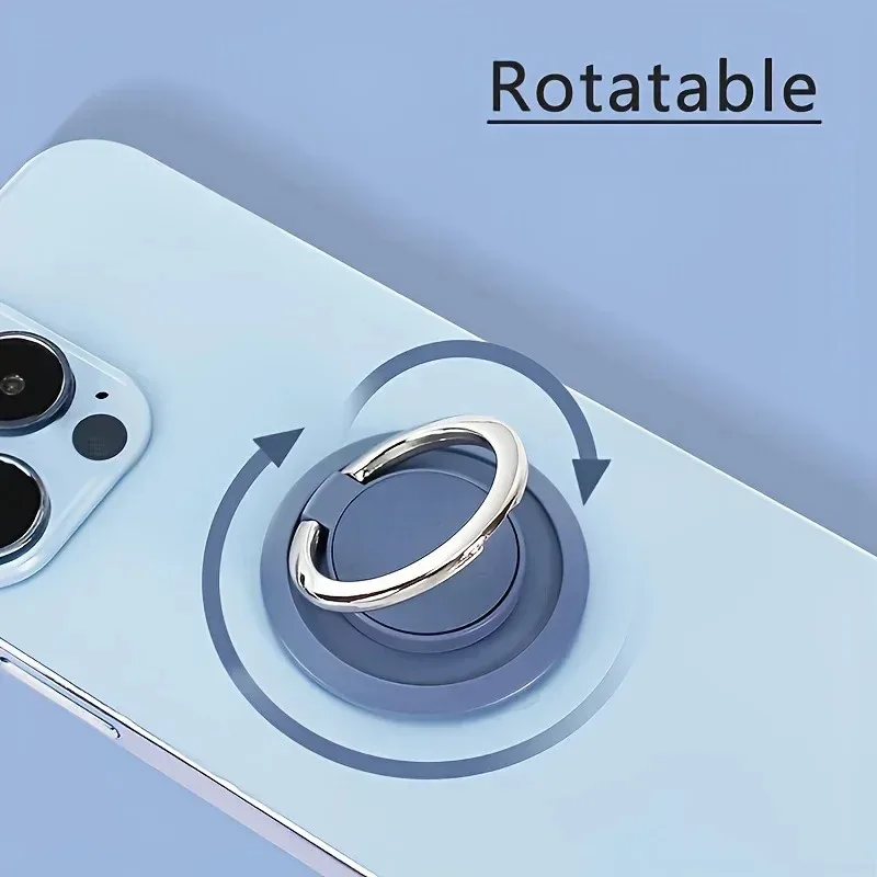 Magnetic Metal Phone Ring Holder 360 Rotatable Finger Grip Universal Mobile Phone Stand Portable Car Mount Bracket Practical view 2