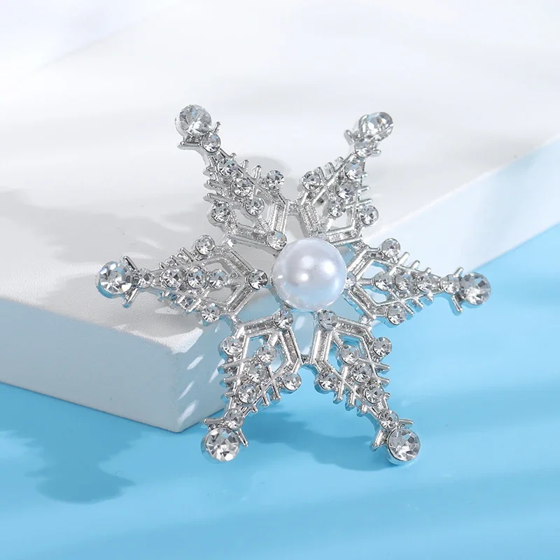 Dmari Women Brooch Special Design Snowflake Lapel Pins For Christmas Festival Gifts Party Accessories Luxury Jewelry image 2