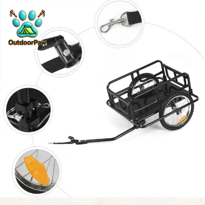 Wholesale Large Bicycle Cargo Trailer Foldable Bike Luggage Trailer