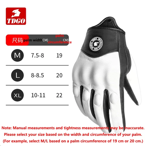 Imagen 2 del producto Guantes de cuero PU para motocicleta, guantes impermeables y transpirables para Moto, guantes de cuero PU para montar en Motocross, dedo completo para las cuatro estaciones