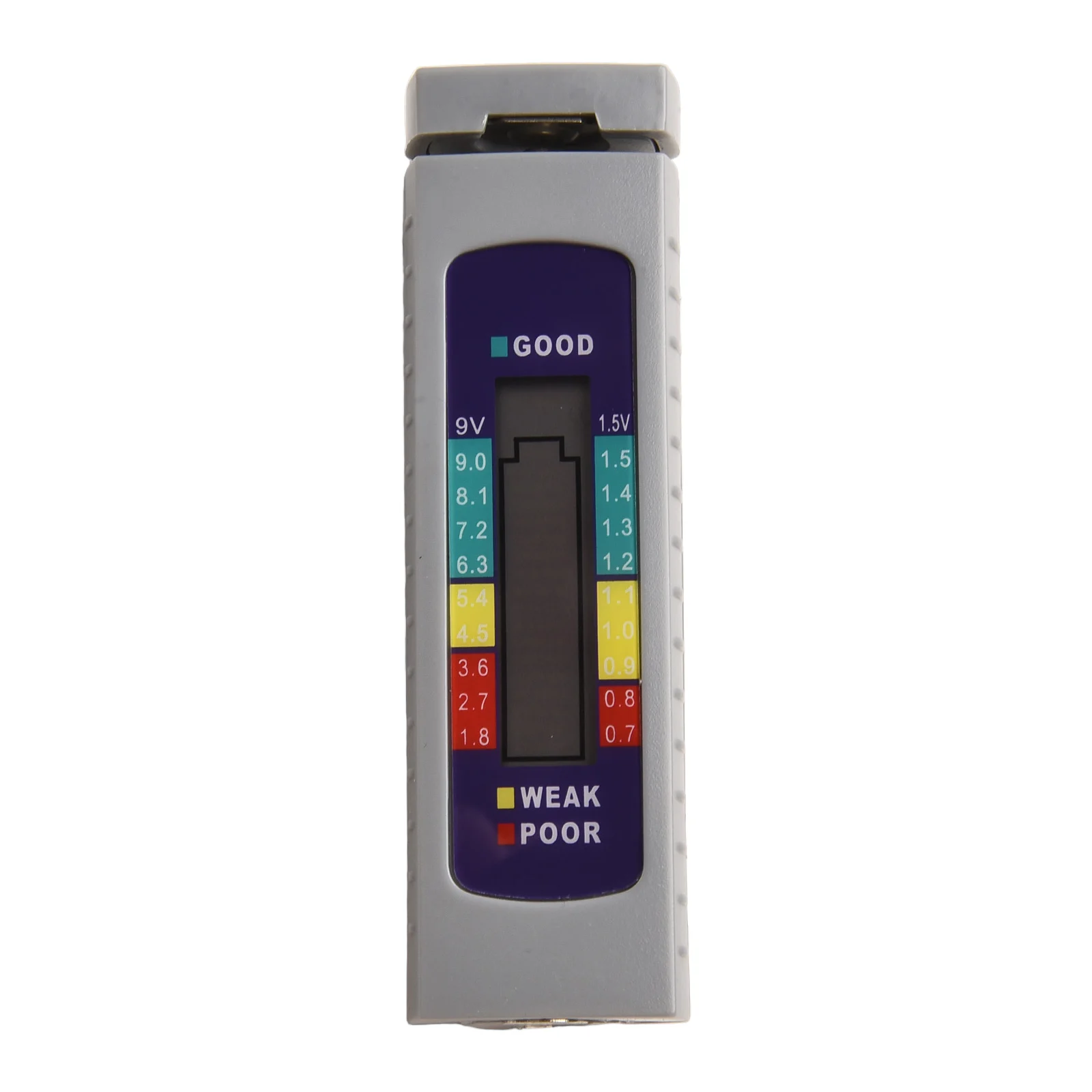 Lightweight Diagnostic Tool for Quick Assessment of for aaa AA and Button Cell Batteries Using a Tricolor Meter Display