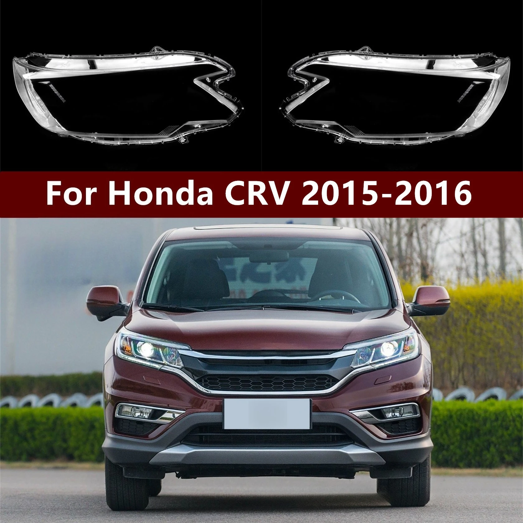 Moggic Clear Front Headlight Lens Cover for 2015‑2016 Honda CR‑V, Transparent Headlamp Shell for 15 CR‑V