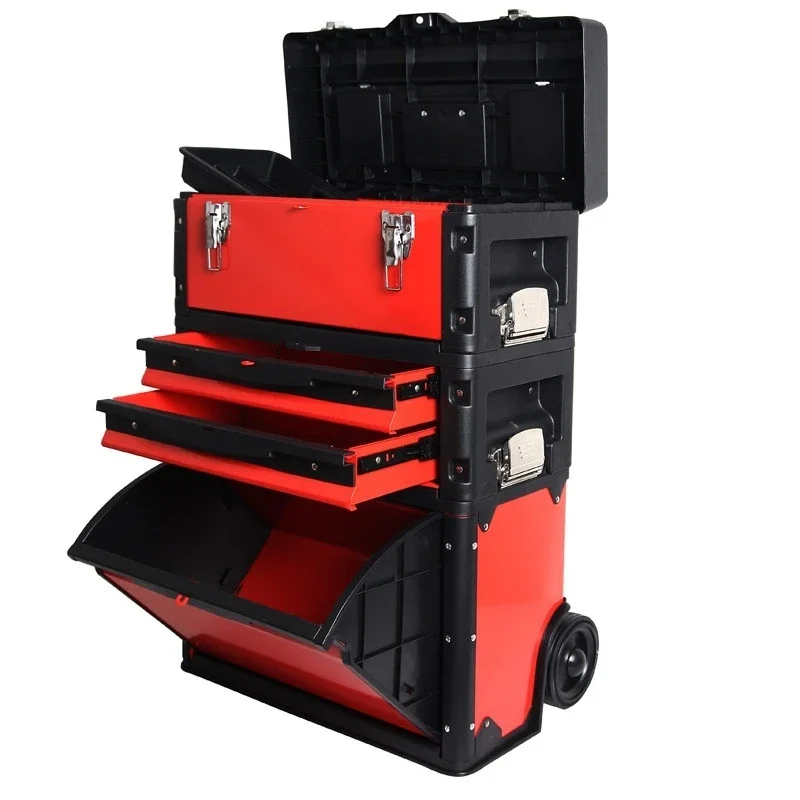 

Heavy duty steel wood hard plastic storage toolbox cart drawer tool convenience box