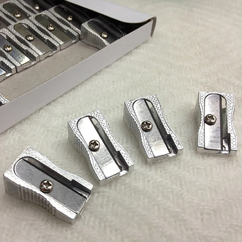 Aluminum Pencil Sharpener Stationery Single Hole Mini Metal Pencil Sharpener
