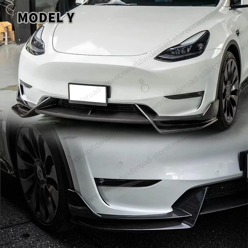 For Tesla Model 3 Y 2016-2023 Front Lip Sport Bumper Spoiler Model 3 Model Y Auto Accessories AD Sport Body Kit Gloss Matte