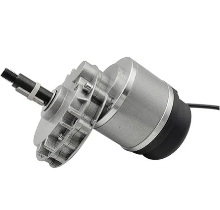 ZW9012L3-S 200W 24V externally threaded keyway shaft, brushless wheelchair DC gear motor, with brakes