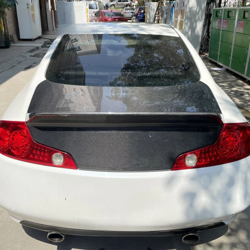 

Карбоновая крышка багажника для G35 Coupe в стиле Cls, крышка багажника типа чемодан.