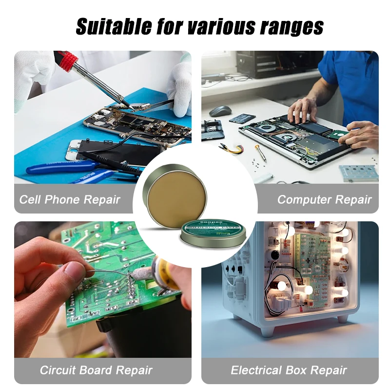 Imagem -03 - Fluxo de Solda sem Chumbo Pasta de Solda Fácil Reparo de Ferro Pcb Led 10g 30g 100g pc Pcs Pcs