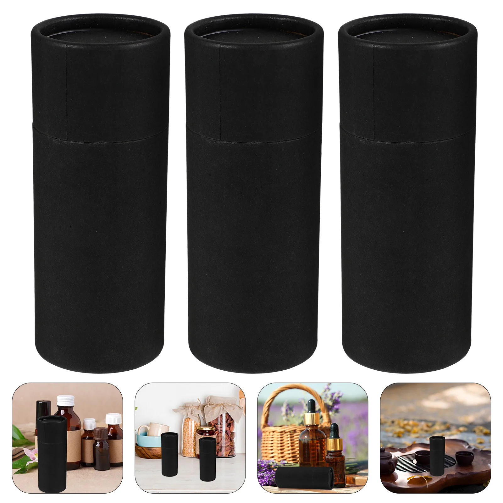 

10pcs Paper Storage Jars Cylinder Boxes Bottle Thickened Tea Canister Kitchen Storage Jar Household Multi-Function Canister For