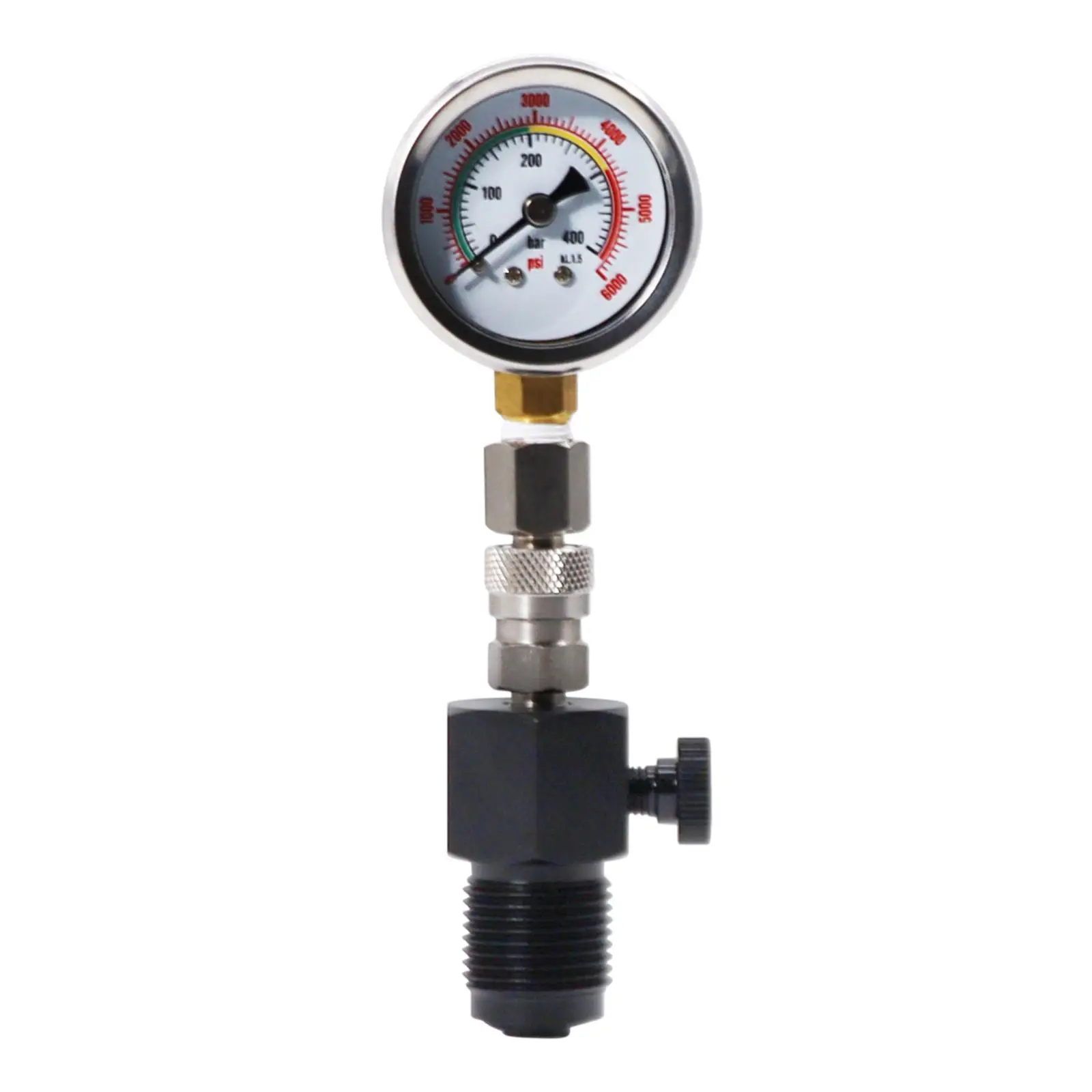 

Tank Pressure Checker Test Tool, Compact Easy to Read, Luminous Scuba Diving Pressure Gauge for Underwater