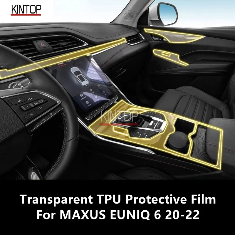 

For MAXUS EUNIQ 6 20-22 Car Interior Center Console Transparent TPU Protective Film Anti-scratch Repair Accessories Refit