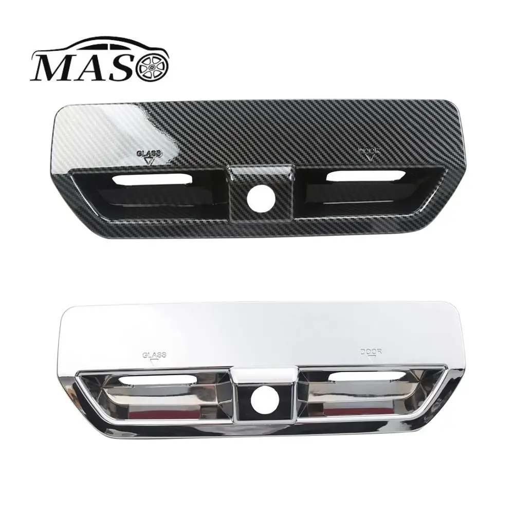 

Хромированная защита ручки багажника, подходит для Ford Bronco Sport 2021-2022, крышка ручки задней двери, ABS, углеродное волокно, черный