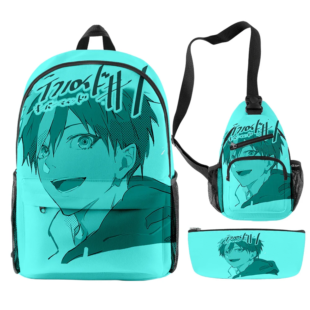 

Technoroid Overmind Anime 2023 New Backpacks 3 Pieces Sets Zipper Daypack Unisex Traval Bag Student School Bag