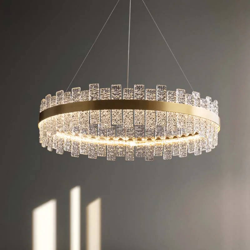 

Modern clear frosted glass stainless steel chandelier Lighting,Suspension Luminaire Lampen Fixture Hanging Light For Dining Room