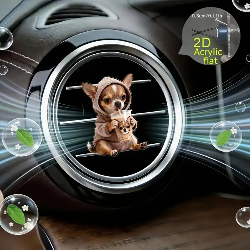 Hot Sale Cute 2D Acrylic Car Air Vent Clips Cartoon Air Freshener Clips For Car Interior Decoration Auto Accessories
