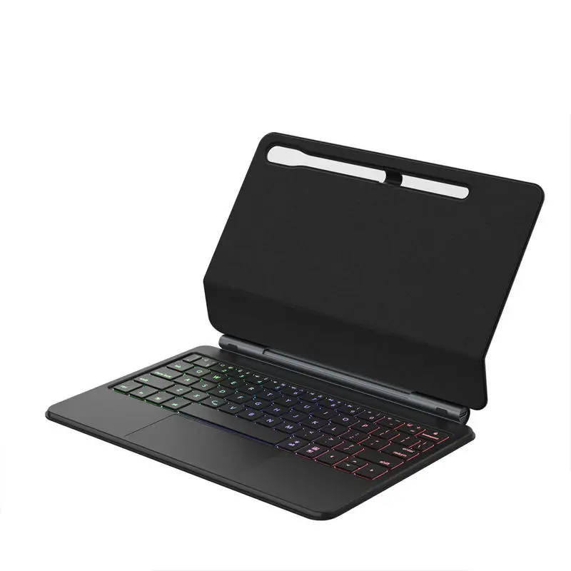 Funda protectora magnética para tableta Samsung, teclado inalámbrico con retroiluminación táctil flotante, Bluetooth