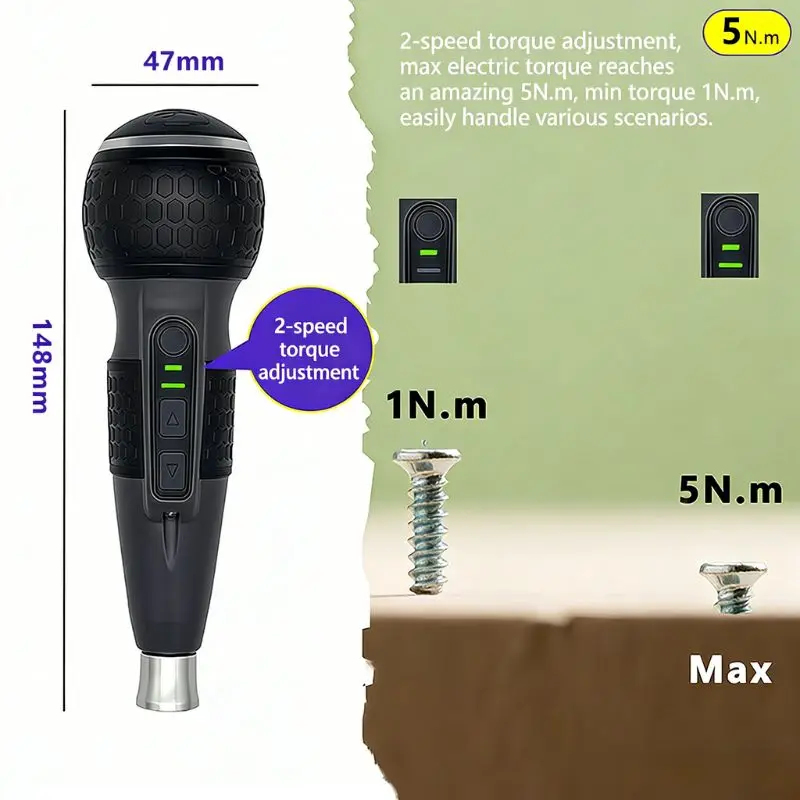

Small Cordless Handheld Electric Screwdriver Lithium Battery Multi-functional for Household DIY Work