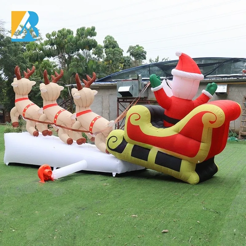 Customized Inflatable Holiday Decorations Large Blow up Santa and Reindeer for Funny Christmas Blow ups Toys