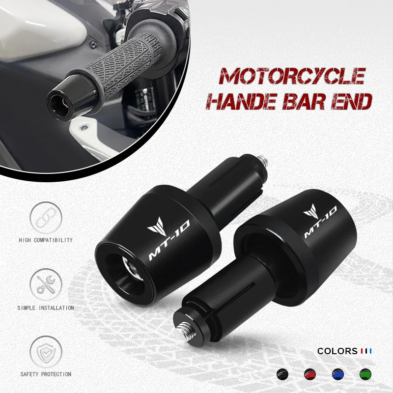

7/8" 22mm Handle Bar Grip Ends For MT-10 MT-25 FZ10 mt25 mt10 Motorcycle Handlebar Grip Plug Anti Slider Cap MT10 MT25