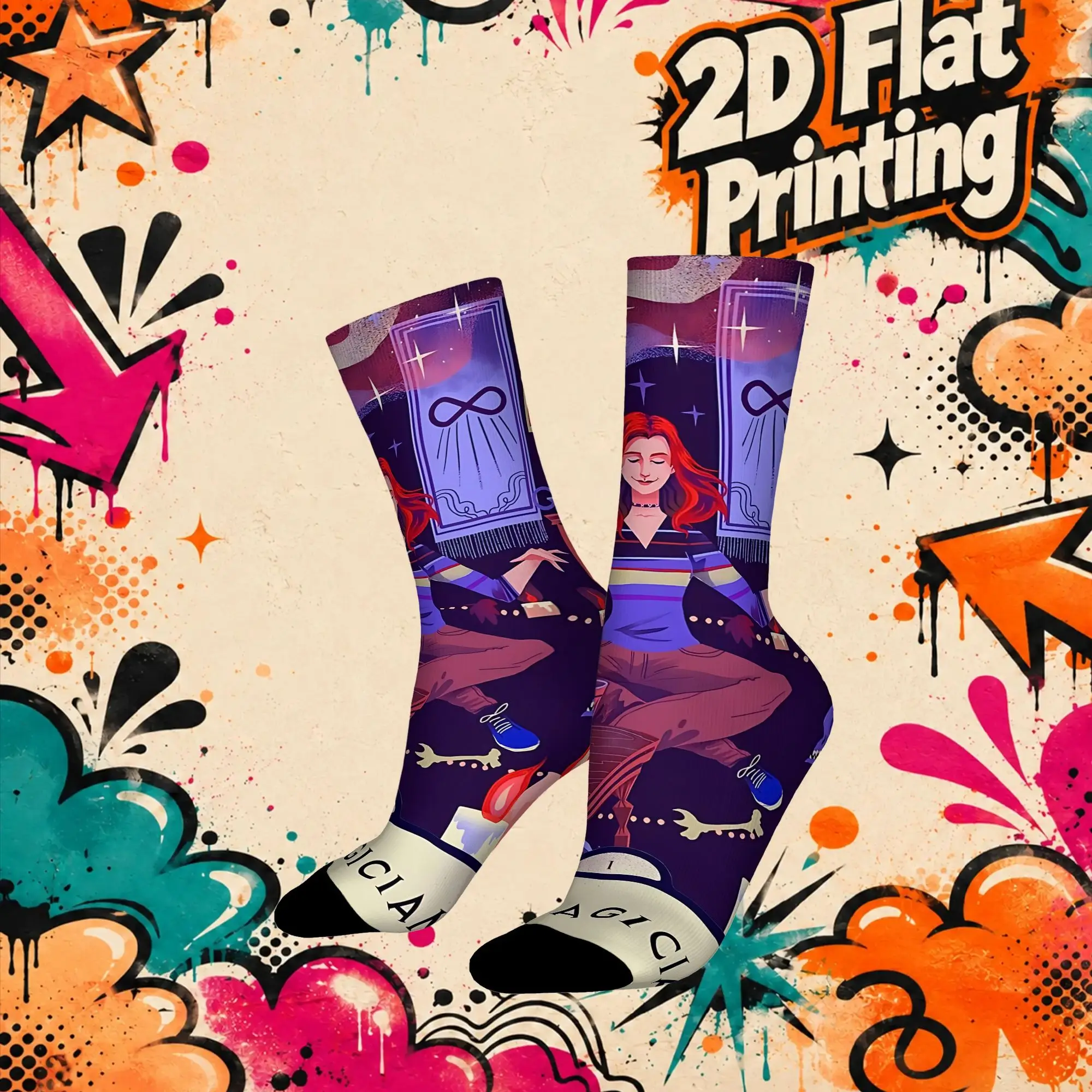 Vampire Slayer Buffy Trendy Men's  Mid-calf Winter Socks Unisex Breathable Crew Sock Cycling Socks