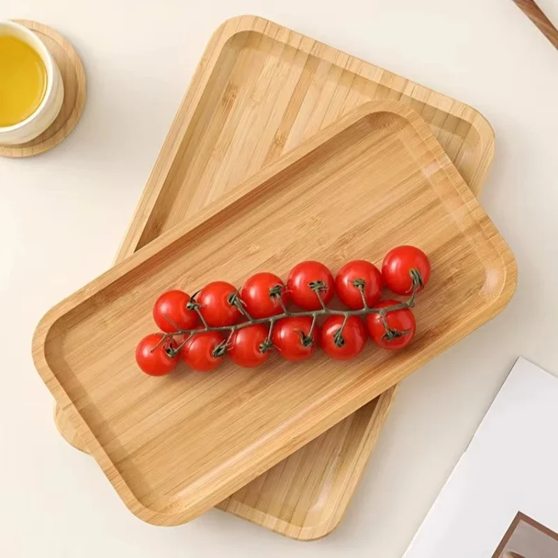 

Простой японский бамбуковый поднос для чая, кухонные подносы для хранения, подносы для дома, гостиницы, поднос для еды