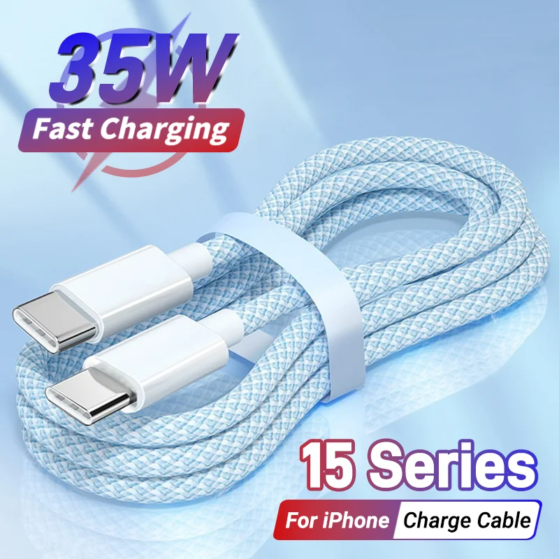 PD 35W USB C Cable Fast Charging For Apple iPhone 16 15 Pro Max Plus USB Type C Charge Cable Charger Data Cord Phone Accessories