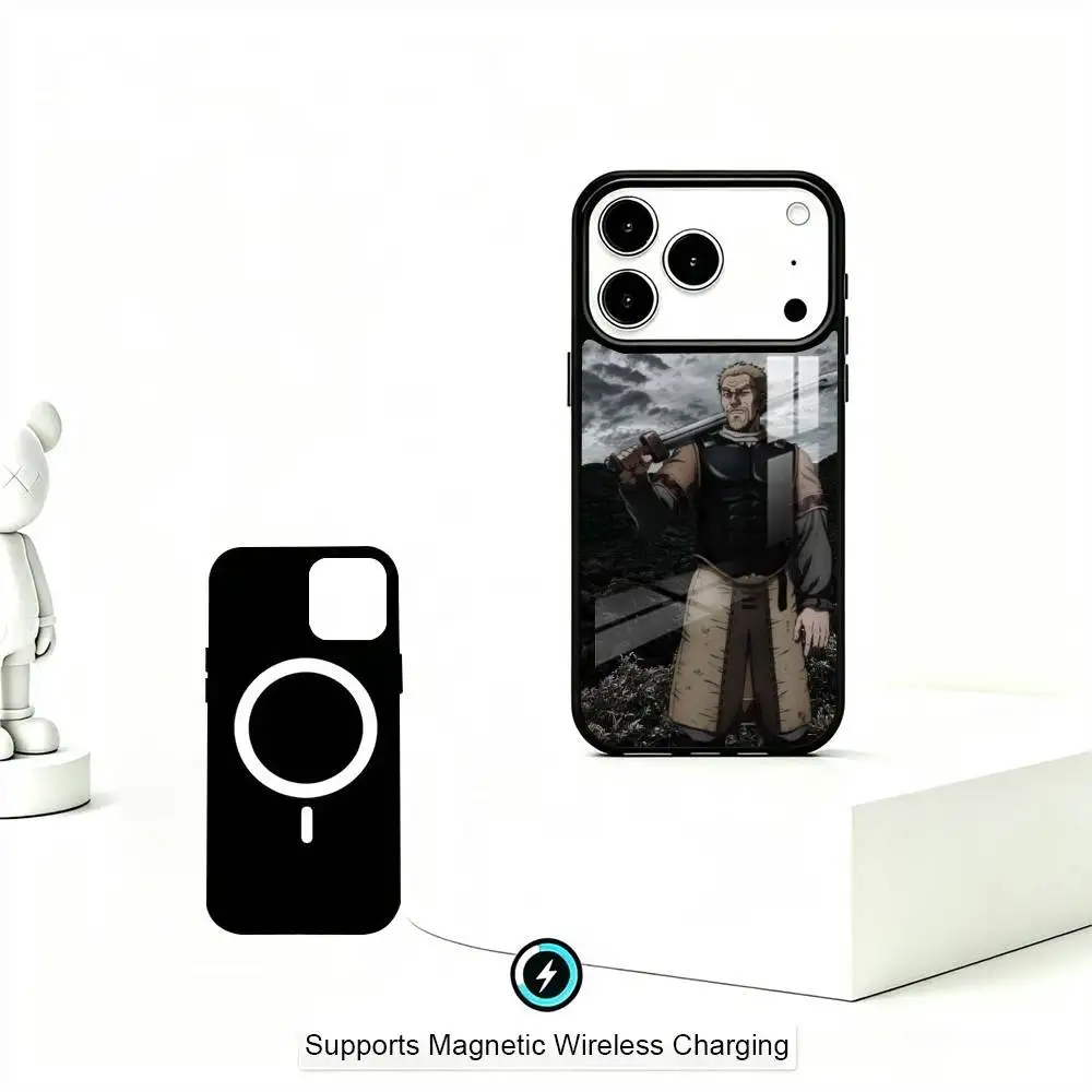 V-Vinland Saga A-Askeladd Phone Case For iPhone17,16,15,14,13,12,11 Plus,Pro Compatible with magnetic wireless charging