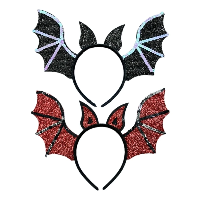 

MXMB Girl Halloween Fun Hairbands Halloween Devil Wing for Photo Studio Photo Props